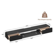 FloatiCasa 47-inch Fully Assembled Floating TV Stand Wall-Mounted High Gloss Entertainment Center for TVs up to 50