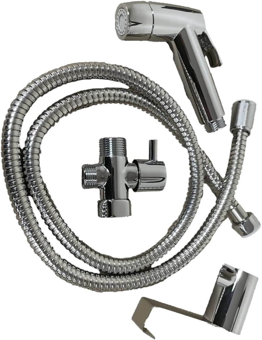 Hand-Held Chrome Bidet - Easy Installation By NuFlush