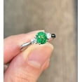 thumbnail image 2 of 5.16Ct Cushion Natural Green Garnet Tsavorite Diamond Wedding Ring, 2 of 3
