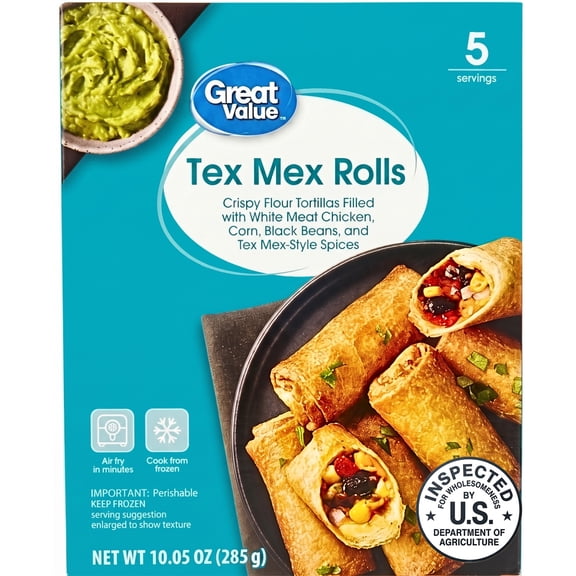 Great Value Tex Mex Rolls, 10.05 oz, 5 Count, Frozen
