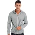 thumbnail image 3 of Hansber Men's Hiking Shirts UPF 50+ UV Rash Guard Long Sleeve Zipper Hoodie Jacket Outdoor Fishing Grey 4XL, 3 of 7