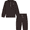 Chocolate Brown, variant on Toddler Unisex Half Zip Pullover and Jogger Set, 2 Piece, Sizes 12M-5T