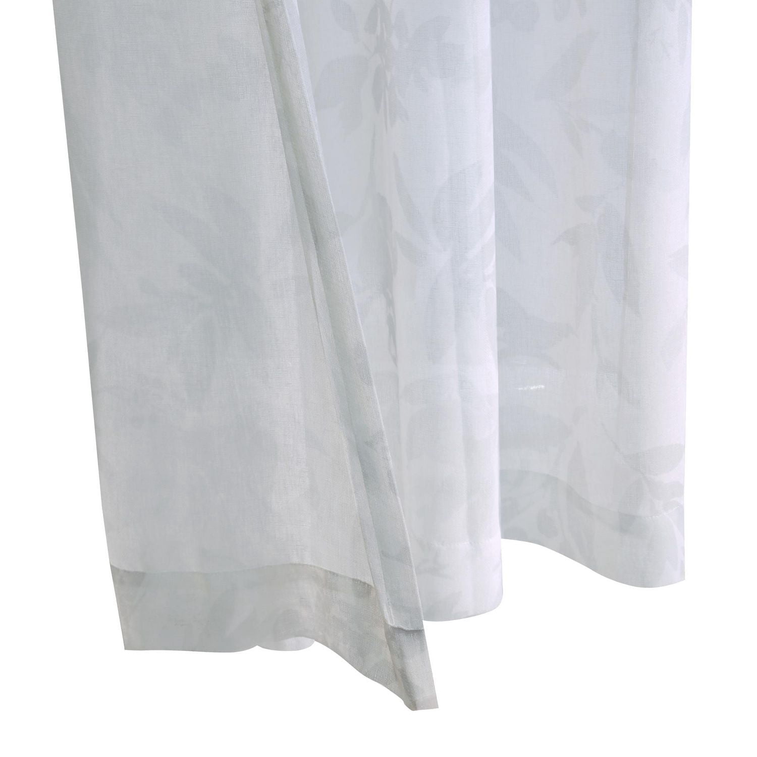 Flora Sheer Grommet Curtain Panel Pair 52" x 95" each in Olive Green