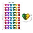 thumbnail image 3 of hulanddfd 10 Pcs Holographic Heart Stickers, 0.5" Small Mix Color Heart Shaped Labels Valentines's Day Adhesive Stickers for Scrapbooking Gift Bags Wedding Party Decor, 3 of 7