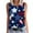 Dark Blue, variant on Aboser Plus Size Tank Top Women American Flag Patriotic Shirt Funny Stars and Stripes Graphic Tees Slim Fit High Neck Tanks Summer Soft Sleeveless T-Shirts