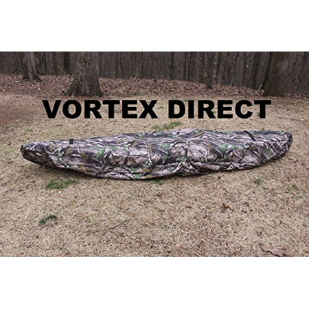 VORTEX CAMO 13' 'WATERGUARD' HEAVY DUTY WATERPROOF CANOE/KAYAK COVER, FOR UP TO 13' LONG, AND FOR UP TO 9 1/2 ' GIRTH (FAST SHIPPING - 1 TO 4 BUSINESS DAY
