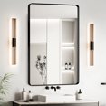 thumbnail image 3 of Dtwnek 23x30 Inch Black Aluminium Frame Wall Mirror for Bathroom, Living Room, 3 of 6