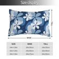 thumbnail image 2 of Zufioo Flower Print Double-Sided Throw Pillow Cover, Pillow Protector Home Decor - With Hidden Zipper, Suitable for Bedroom, Living Room, Car Interior-16"x24", 2 of 6