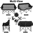 thumbnail image 4 of Double Camping Chair,2 Person Camping Chair Oversized Folding Loveseat,Heavy Duty Camping Couch & Outdoor Sofa with Cup Holders,Supports 750LBS, 4 of 9