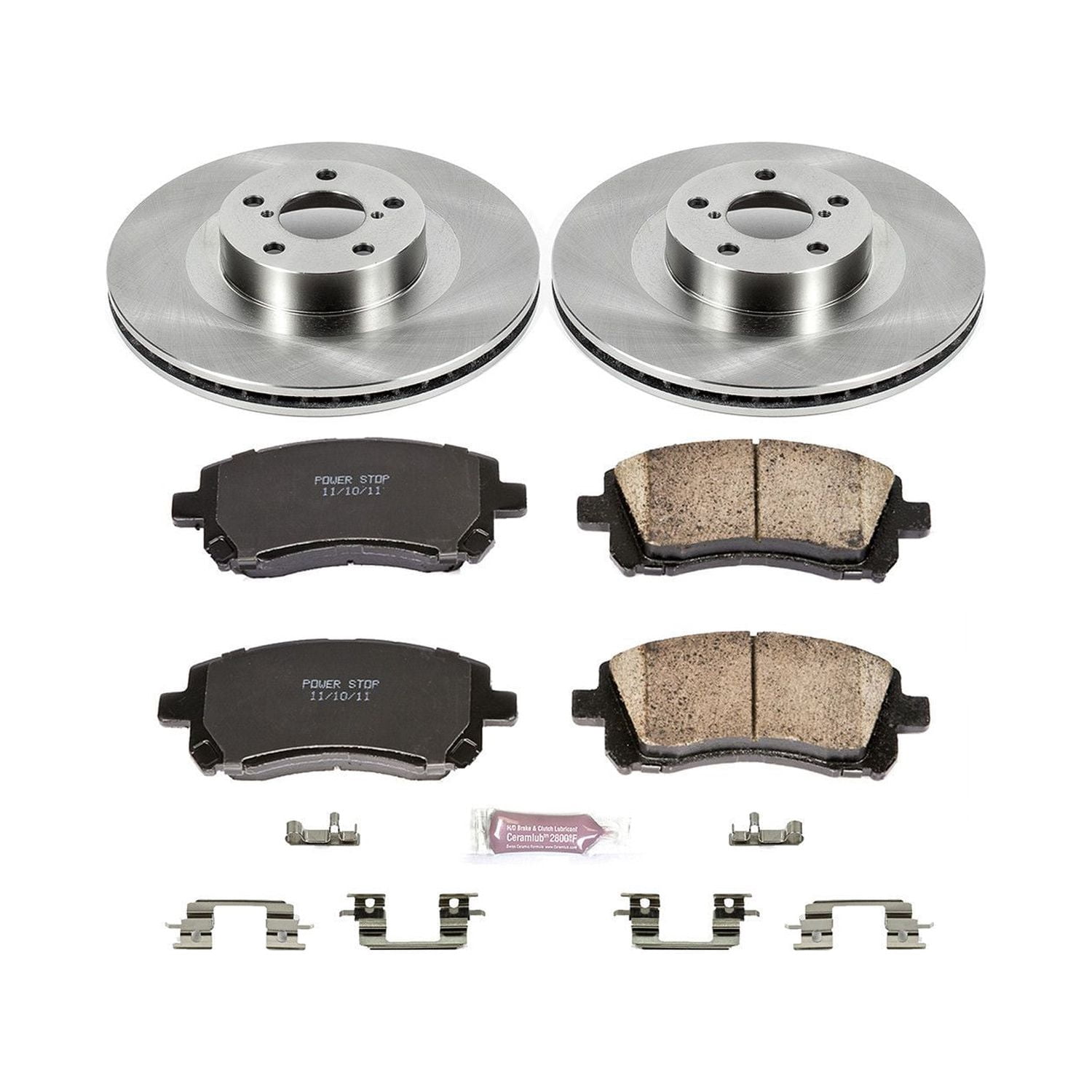 Power Stop Front Stock Replacement Brake Pad and Rotor Kit KOE2369