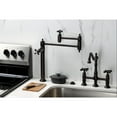 thumbnail image 2 of Kingston Brass KS3705AX Restoration Deck Mount Pot Filler Faucet, Oil Rubbed Bronze, 2 of 8