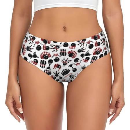Womens Underwear - bowling No Show Seamless Underwear for Women  Soft Stretch Womens Panties  Hipster Ladies Panties Bikini Underwear Briefs