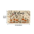 thumbnail image 4 of Halloween Doormat Black Cat and Pumpkin Door Mat Trick or Treat with Non-Slip Backing Design Indoor Outdoor Decoration for Farmhouse Party Home Decor 23.6x15.7 Inch, 4 of 6