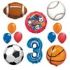 The Ultimate Sports Theme 3rd Birthday Party Supplies and Balloon Decorating Kit