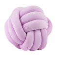 thumbnail image 2 of DOLITY Soft Knot Ball Pillow Round Handmade Throw Pillow for Office Living Room violet, 2 of 9