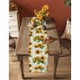 thumbnail image 4 of Hokiten Table Runners 108 Inches Long Dress Scarves, Sunflower Gray Check Farmhouse Coffee/Dining/Kitchen Table Runner for Living Room, Spring Summer Flowers Botanical 13x108 Inch, 4 of 7