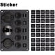 thumbnail image 3 of Panel de control de 12v / 24v, 5 grupos de paneles de interruptor basculante, con cargador USB dual de 5v 4.2a, voltímetro LED impermeable, 3 of 5