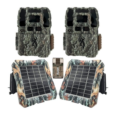 Browning Trail Camera-Dark Ops Pro DCL NANO Bundle with Solar Power (2-Pack) and Card Reader (5 Items)