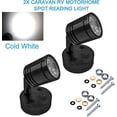 thumbnail image 3 of 12v Led Motorhome Lights Wall Spot Reading Light Car Caravan Boat Interior Light Motorhome Lamp with Switch Cool White, 3 of 5