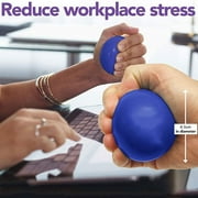 Stress Relief Ball – Squeeze Anxiety Stress Reducer for Hand, Physical Therapy, Arthritis (Blue)