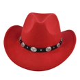 thumbnail image 1 of Classic Cowboy Hat Retro Jazz Hat Ethnic Wool Top Hat Felt Hat Retro Faux Sheep Hat Cowboy Hat, 1 of 5
