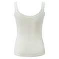 thumbnail image 3 of iopqo women's tanks women solid lace strap vest sleeveless underwear splice tank tops blouse tops white xl, 3 of 7
