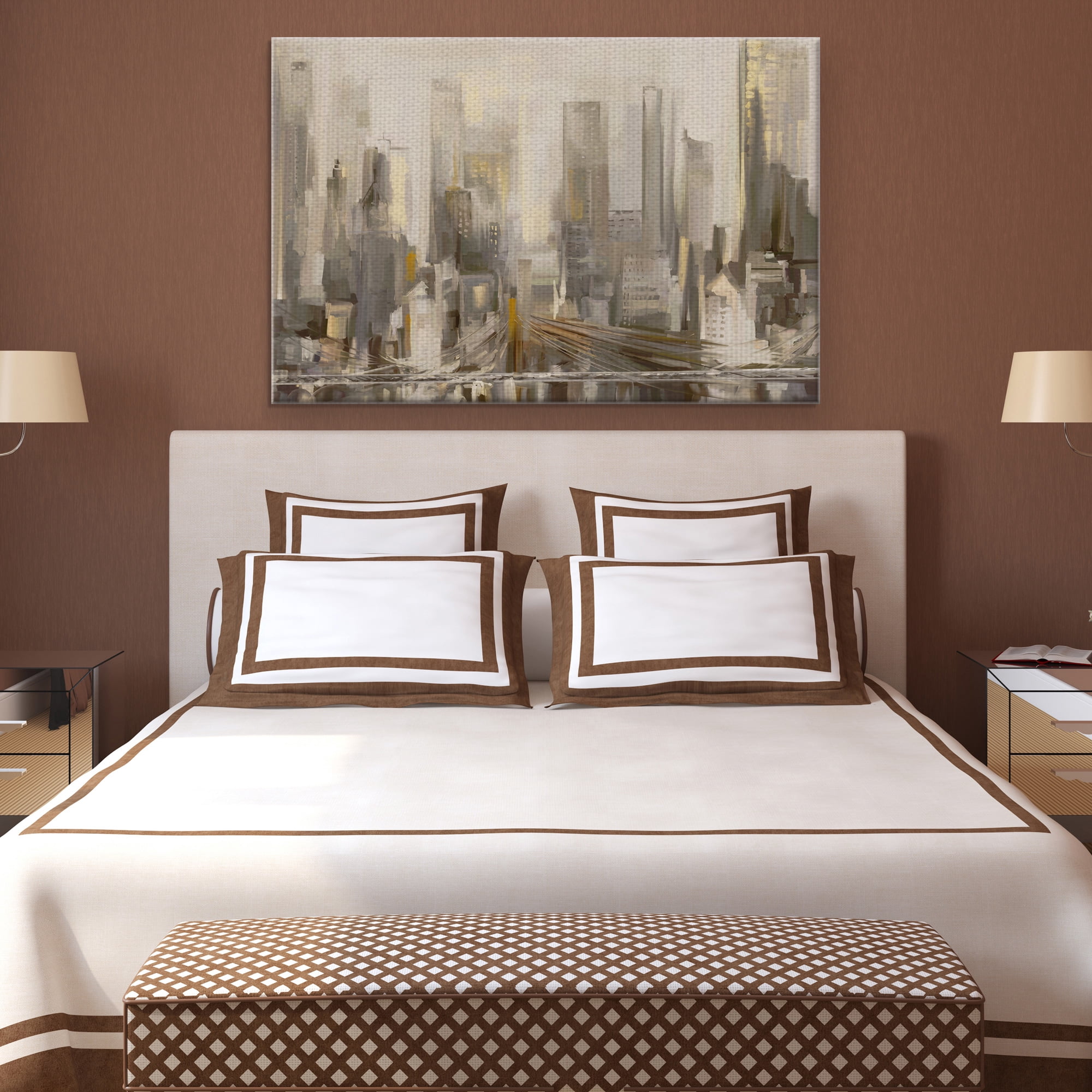 Masterpiece Art Gallery Lights New York City By Studio Arts Canvas Art Print 24" x 36"