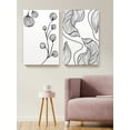 thumbnail image 6 of Awkward Styles Abstract Flower and Leaves Canvas | Minimalist Decor, Set of 2 Wall Art, 6 of 10