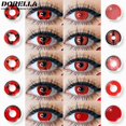 thumbnail image 2 of Lentes de contacto coloridos para Halloween, lentes de Ojos de Anime, Cosplay, multicolor, rojo, 2 piezas, 2 of 4