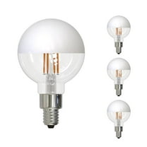Bulbrite 862066 2.5W Dimmable G16 Shape 2700K Filament Half White Candelabra E12 Base LED Bulb - Pack of 4