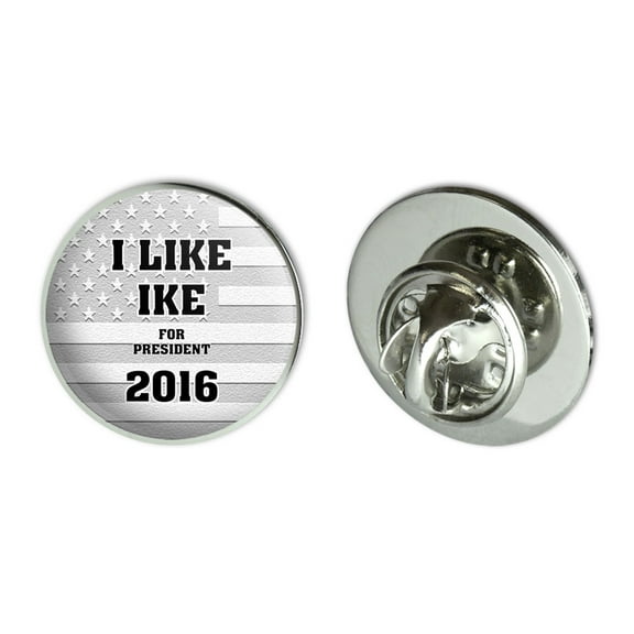 Eisenhower I Like Ike For President 2016 Election Round Metal Lapel Hat Pin Tie Tack Pinback