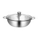thumbnail image 2 of Olla de acero inoxidable de doble cara para cocinar, con tapa, ideal para fiestas y camping. 32cm 2 compartimentos, 2 of 9