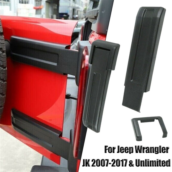 FYUU 2PCS Upper+Lower Tail Gate Hinge Covers For Jeep Wrangler JK JKU
