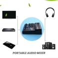 thumbnail image 5 of Portable Audio Mixer Professional 4 Channel Bluetooth Mixer DJ Console with Reverb Effect for Karaoke USB Live Stage KTV, 5 of 5