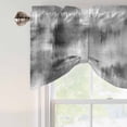 thumbnail image 4 of Tie Up Valance for Windows Abstract Art Painting Curtains Valances Rod Pocket Valance Window Treatments Modena Lines Ombre Grey Balloon Curtains for Kitchen Living Room Bedroom Bathroom 54x18 Inch, 4 of 9