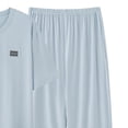 thumbnail image 5 of FNFYFH Mens Big and Tall Pajamas Set Lightweight Loungewear Short Sleeve Top and Pants Soft Sleepwear Pjs Sets, 5 of 6
