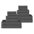 thumbnail image 3 of Family Modern Cotton 12-Piece Towel Set, Charcoal by Blue Nile Mills, 3 of 8