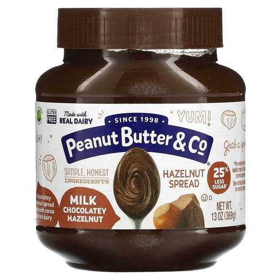 Peanut Butter & Co., Hazelnut Spread, Milk Chocolatey Hazelnut, 13 oz Pack of 2