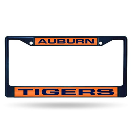 Auburn-Tiger's Navy Painted Metal Laser Cut License Plate Frame