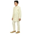 thumbnail image 4 of Ahhaaaa Kids Ethnic Silk Blend Zari Work Indo-Western Sherwani Set for Boys, 4 of 12