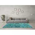 thumbnail image 3 of Ahgly Company Indoor Rectangle Abstract Light Blue Modern Area Rugs, 6' x 9', 3 of 4