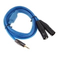 thumbnail image 1 of 3.5mm 1/8 " Plug a 2 XLR Phono Audio Splitter Y Cable Mezclador Cable de amplificador 2m, 1 of 9