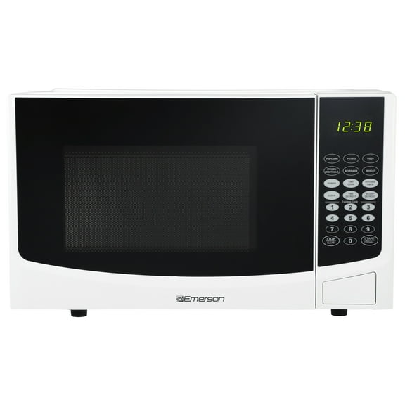 Emerson 0.9 Cu. Ft. 900 Watt, White Microwave Oven with Touch Control, MW9255W