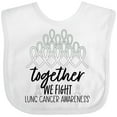 thumbnail image 3 of Inktastic Together, We Fight Lung Cancer Awareness Boys or Girls Baby Bib, 3 of 4