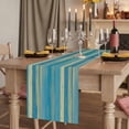 thumbnail image 2 of Blue Yellow 108 Inch Table Runner, Vintage Farmhouse Abstract Wooden Grain Farmhouse Dresser Scarf Cotton & Linen Tablerunner for Dining/Kitchen Island/Holiday Party Décor 13" x 108", 2 of 9