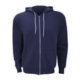 thumbnail image 1 of Canvas Unixex Zip-up Polycotton Fleece Hooded Sweatshirt / Hoodie, 1 of 2