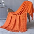 thumbnail image 1 of MintLimit Knitted Throw Blankets for Couch and Bed, Soft Cozy Knit Blanket with Tassel, Off White Lightweight Decorative Blankets and Throws, Farmhouse Warm Woven Blanket for Men and Women 130*230CM, 1 of 3