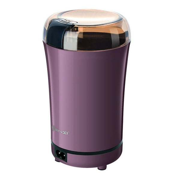 (Violet)150W Electric Coffee Grinder, with Stainless Steel Blades and Cleaning Brush, Grinder for Flax Seeds, Nuts, Pepper, Spices, Coffee Seeds and Others