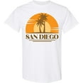 thumbnail image 3 of Inktastic San Diego California Retro Sunset T-Shirt, 3 of 5