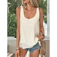 thumbnail image 2 of Women'S Flowy Layered Tank Top Scoop Neck Sleeveless Blouses Shirts Casual Vacation Tops  XL, 2 of 7